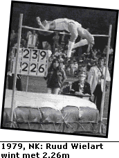 1979, NK. Ruud Wielart wint met 2,26 m